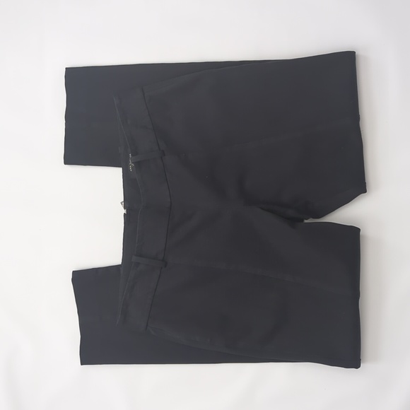 Ann Taylor Back Zip Seamed Slim Straight Stretch Pant size 10 Petite Black - Picture 6 of 11